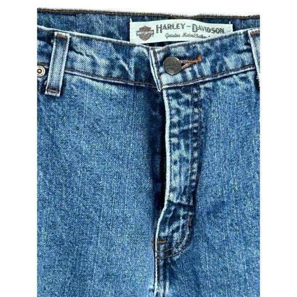 Harley Davidson Jeans Women Size 12 Petite Medium Wash Blue Denim - Picture 8 of 16